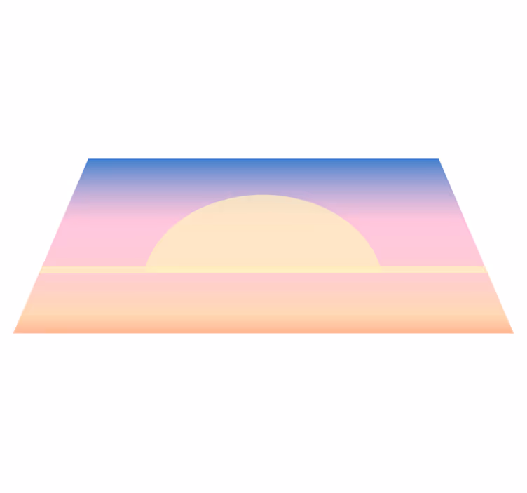 Zonsopganggradiënt vinyl tapijt natuur - TenStickers