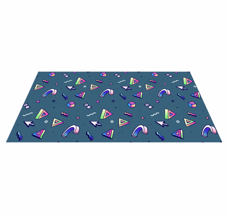 Geometrische kleurenspatten vinyl tapijt met textuur - TenStickers