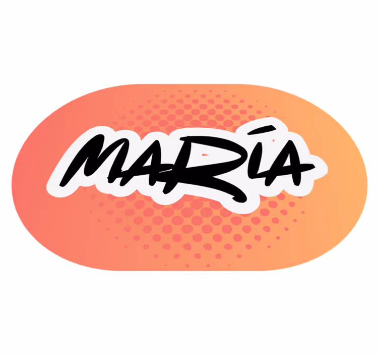Naamontwerp vinyl tapijt met naam - TenStickers