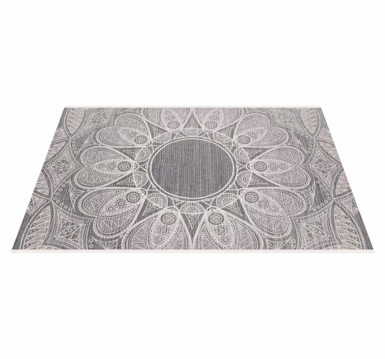 Verfijnd rond motief vinyl tapijt mandala - TenStickers