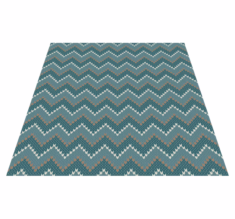 Chevron golfmotief etnisch vinyl tapijt - TenStickers