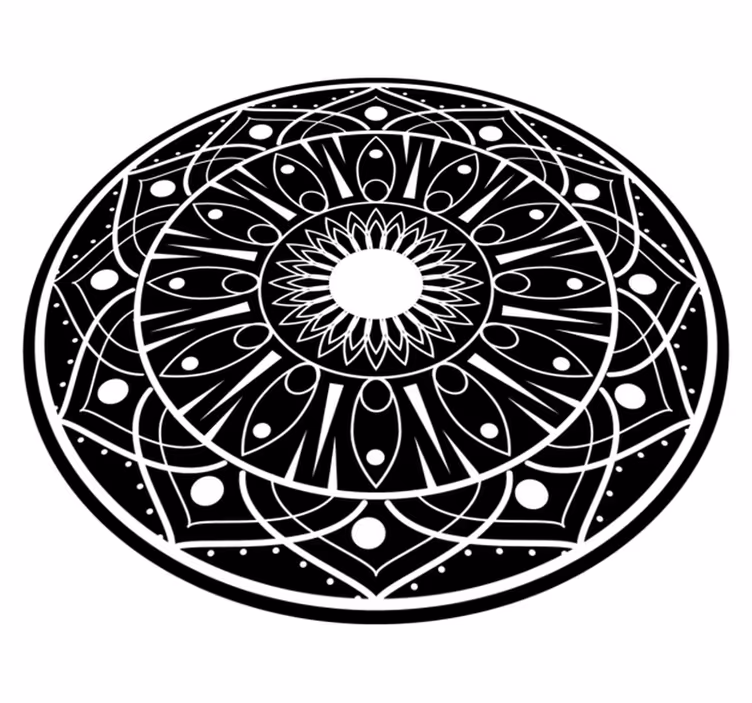 Vinyl tapijt mandala gedetailleerd motief - TenStickers