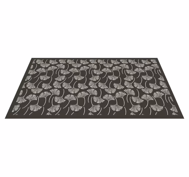 Ginkgo bladmotief vinyl tapijt bloemen en planten - TenStickers