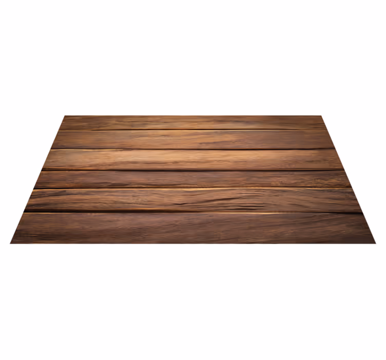 Warme houten planken vinyl vloerkleed keuken - TenStickers