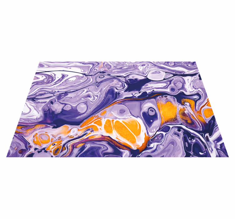 Abstracte paarse werveling marmeren vinyl tapijt - TenStickers