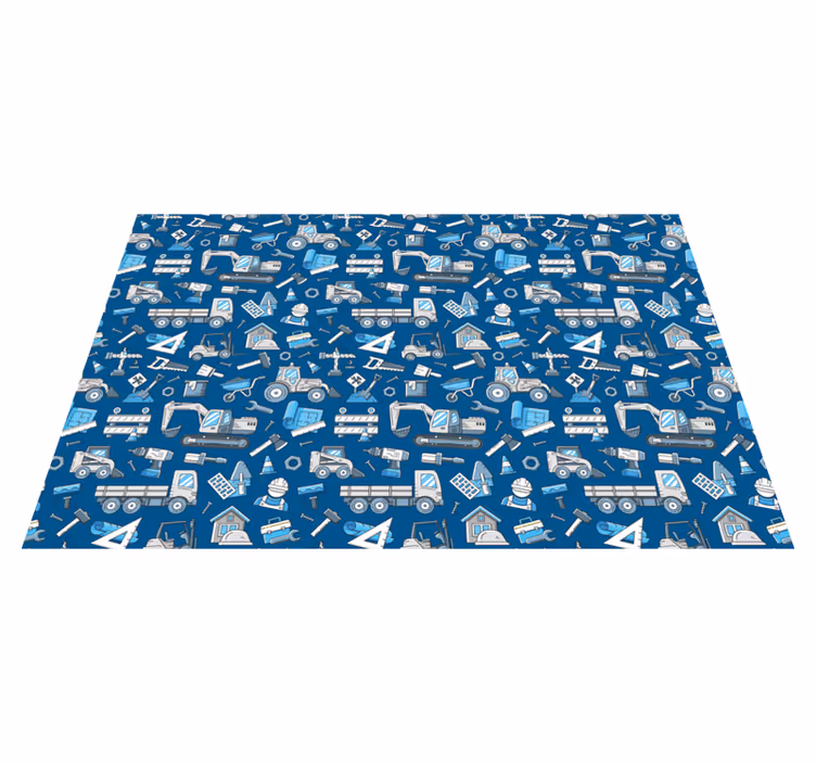 Bouwgereedschap printen vinyl tapijt voor meer kinderen - TenStickers