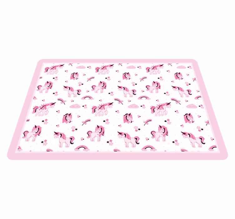 Eenhoorn fantasierijk vinyl tapijt kind - TenStickers