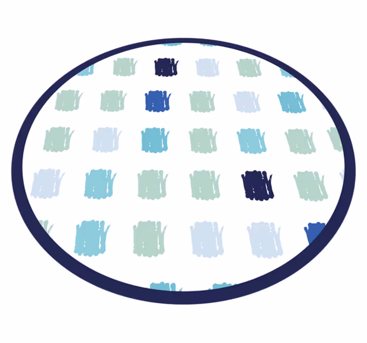 Blauwe verfstreken vinyl tapijt minimalistisch - TenStickers