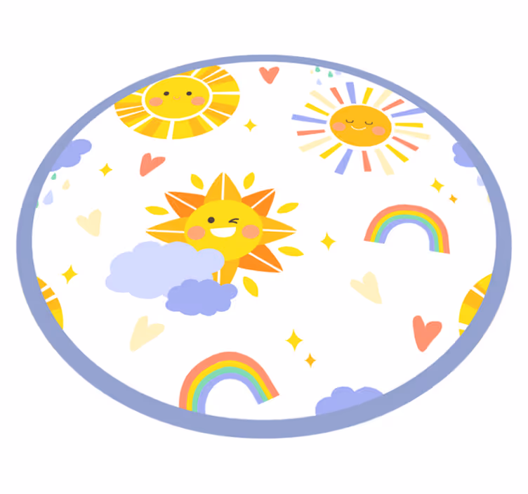 Zonnige glimlachen verrukken vinyl tapijt kind - TenStickers