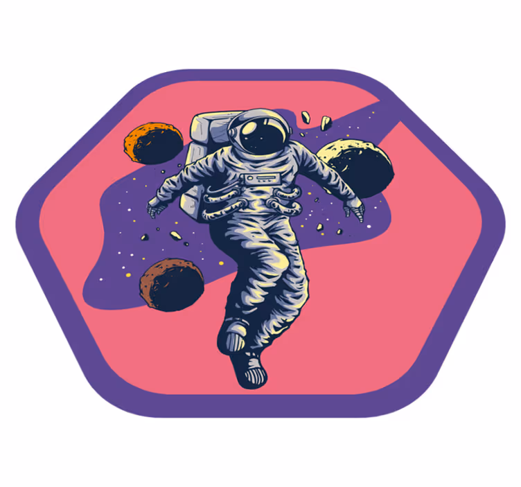 Reis van een ruimteverkenner vinyl tapijt sterren - TenStickers