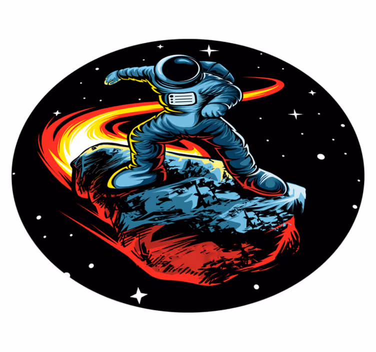 Kosmisch avontuur vinyl tapijt sterren - TenStickers
