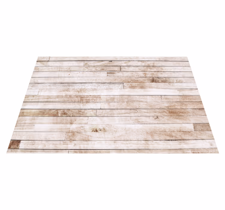 Licht planken effect vinyl tapijt met houtstructuur - TenStickers