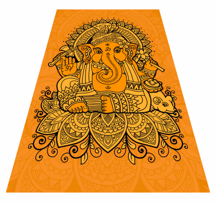 Ganesh-illustratie etnisch vinyl tapijt - TenStickers