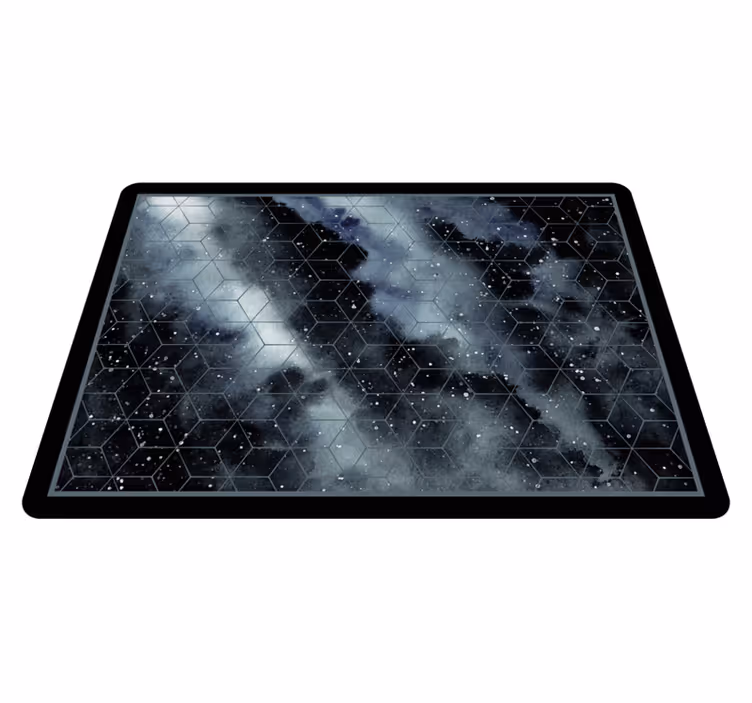 Hexagonaal sterrenstelselpatroon vinyl tapijt tiener - TenStickers