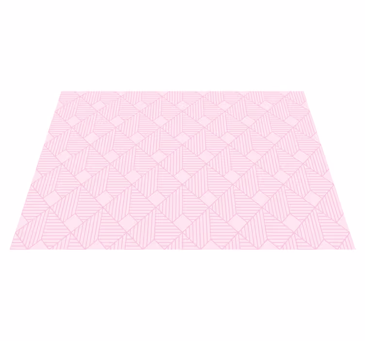 Roze elegante patronen vinyl tapijt geometrisch - TenStickers