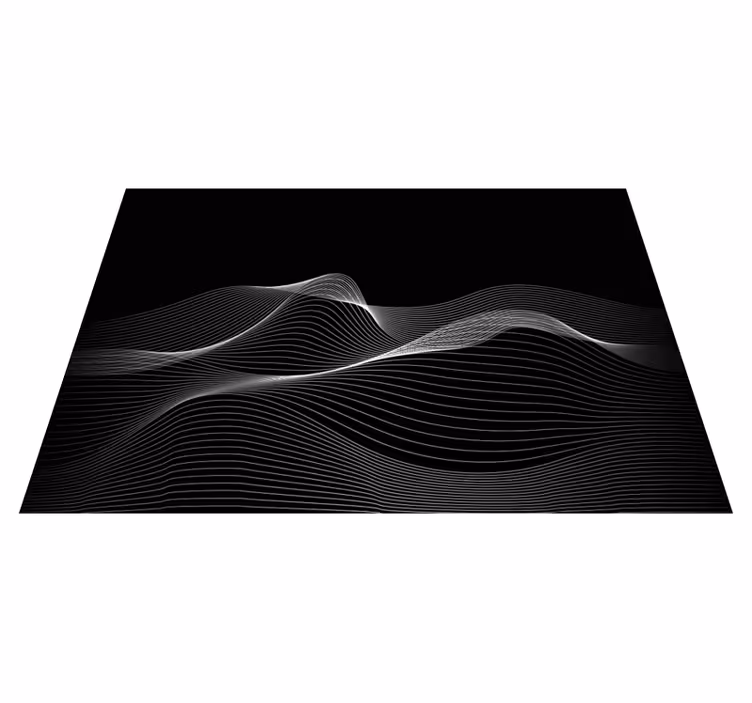 Vloeiende lijnpatronen vinyl tapijt modern - TenStickers