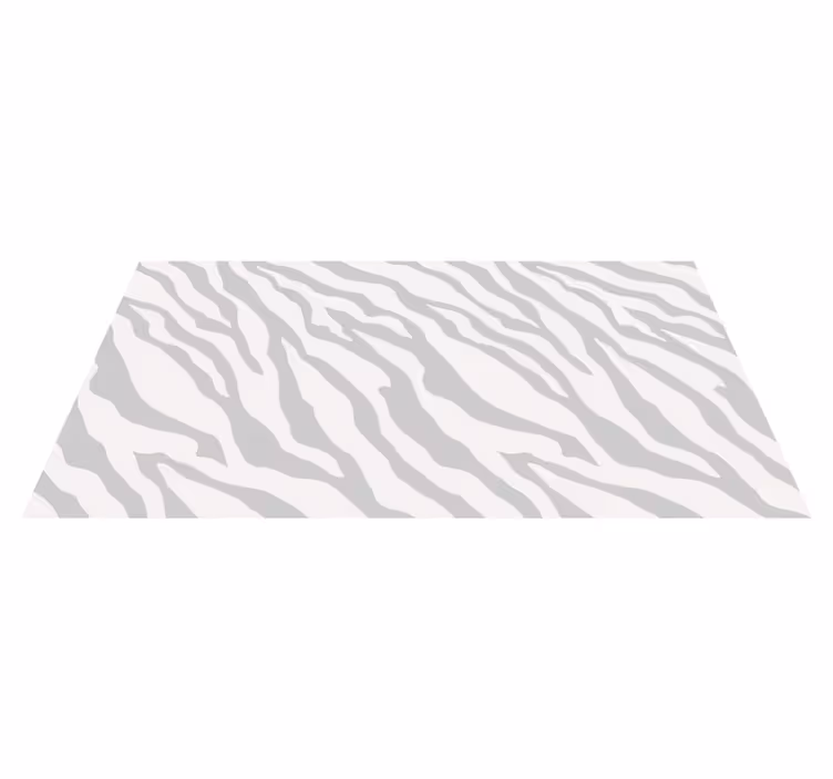 Grijze zebrastrepen vinyl tapijt dierenprint - TenStickers