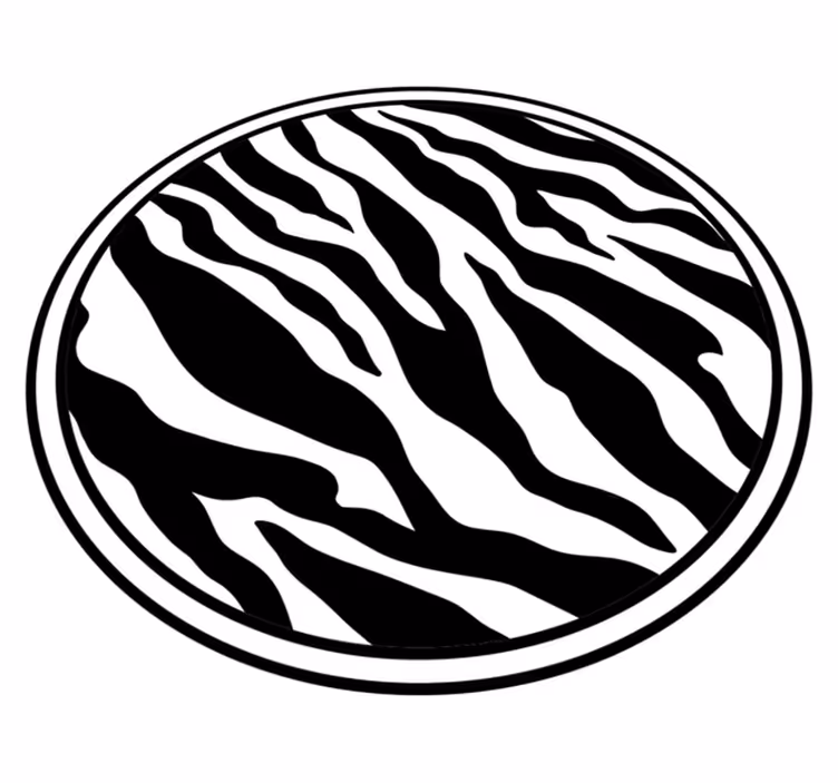 Chique zebralijnen vinyl tapijt dierenprint - TenStickers