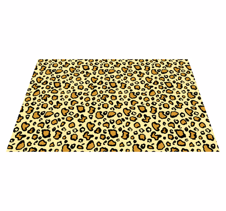 Luipaardpatroon speels vinyl tapijt dierenprint - TenStickers