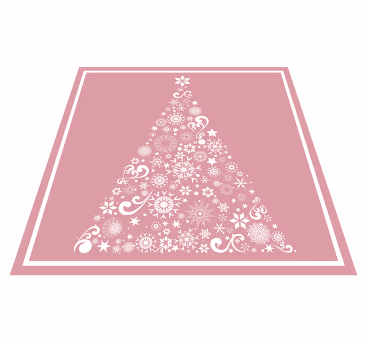 Feestelijke vakantieboom vinyl tapijt kerstmis - TenStickers