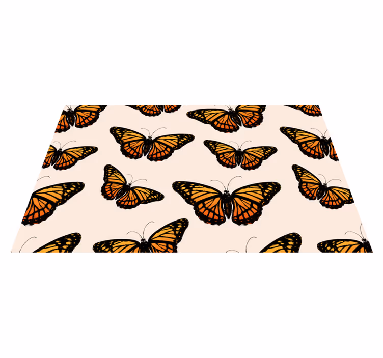Levendig vlindermotief dieren vinyl tapijt - TenStickers