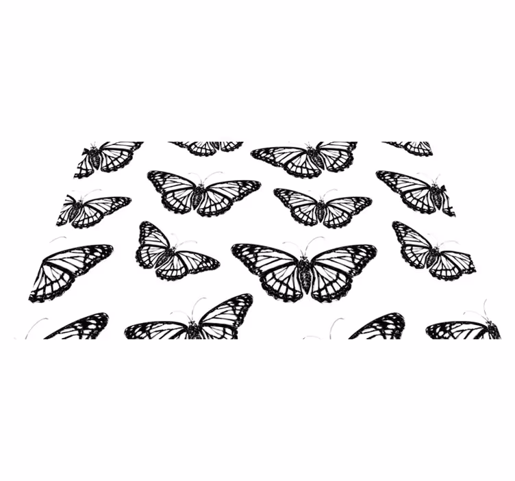 Vlinder embleem vinyl tapijt tiener - TenStickers