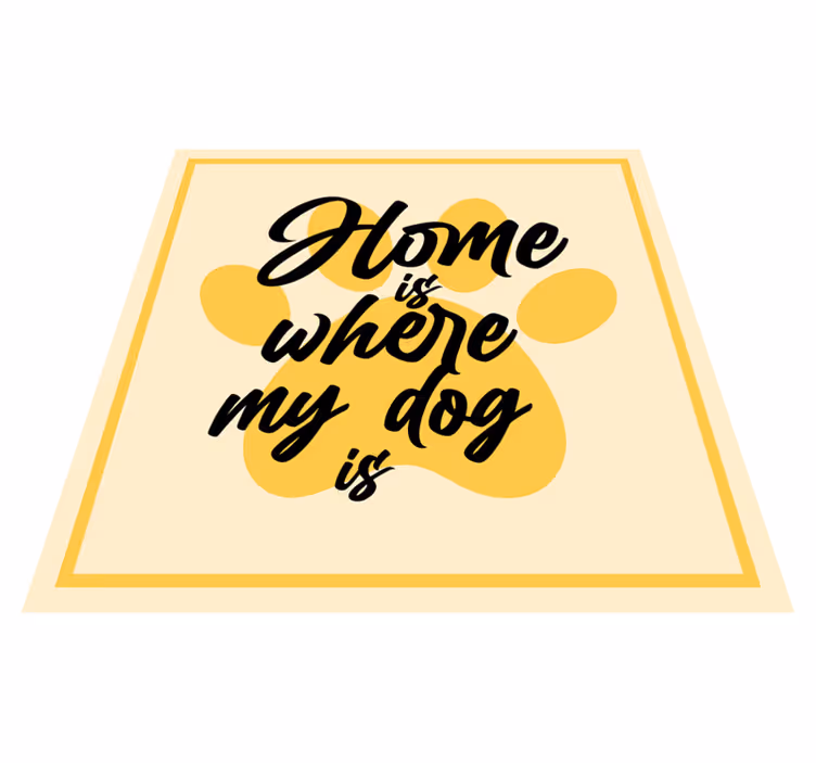 Thuis waar mijn hond is vinyl tapijt ontvangst hal - TenStickers