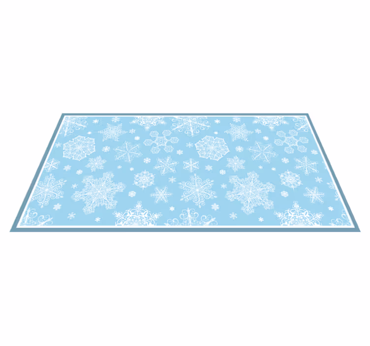 Ijzig sneeuwvlokpatroon vinyl tapijt Halloween - TenStickers
