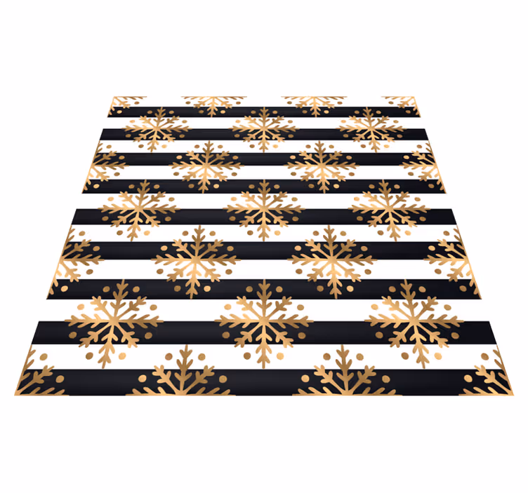 Elegant sneeuwvlokpatroon vinyl tapijt kerstmis - TenStickers