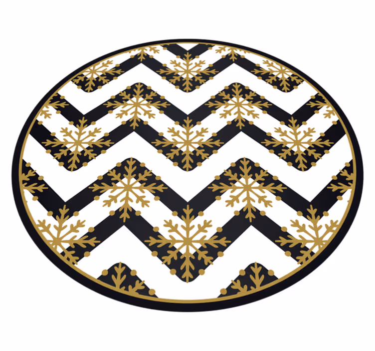 Chevron sneeuwvlokpatroon vinyl tapijt kerstmis - TenStickers