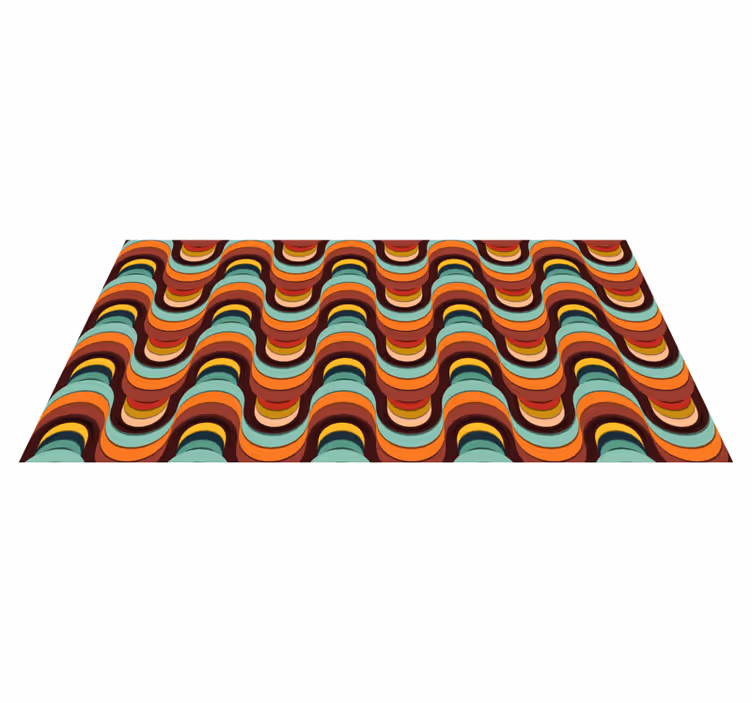 Levendig golfconcept vinyl tapijt modern - TenStickers