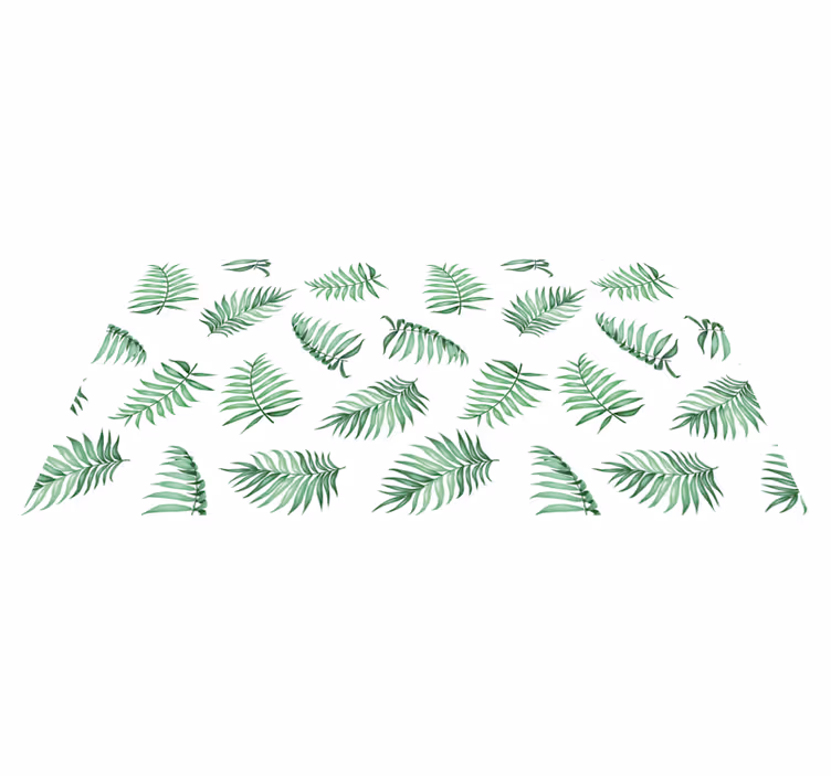 Sierlijke bladmotieven vinyl tapijt bloemen en planten - TenStickers