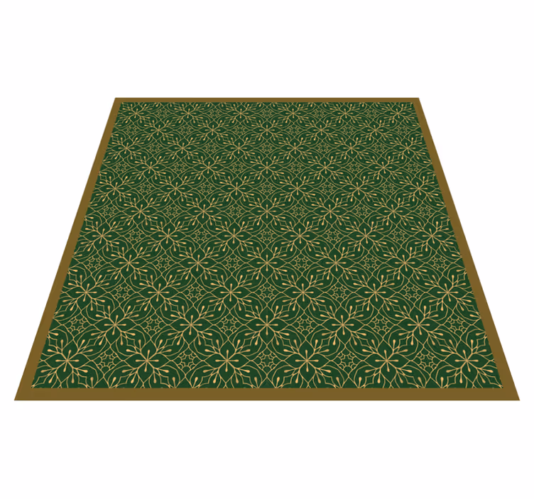 Sierlijk botanisch motief vinyl tapijt bloemen en planten - TenStickers