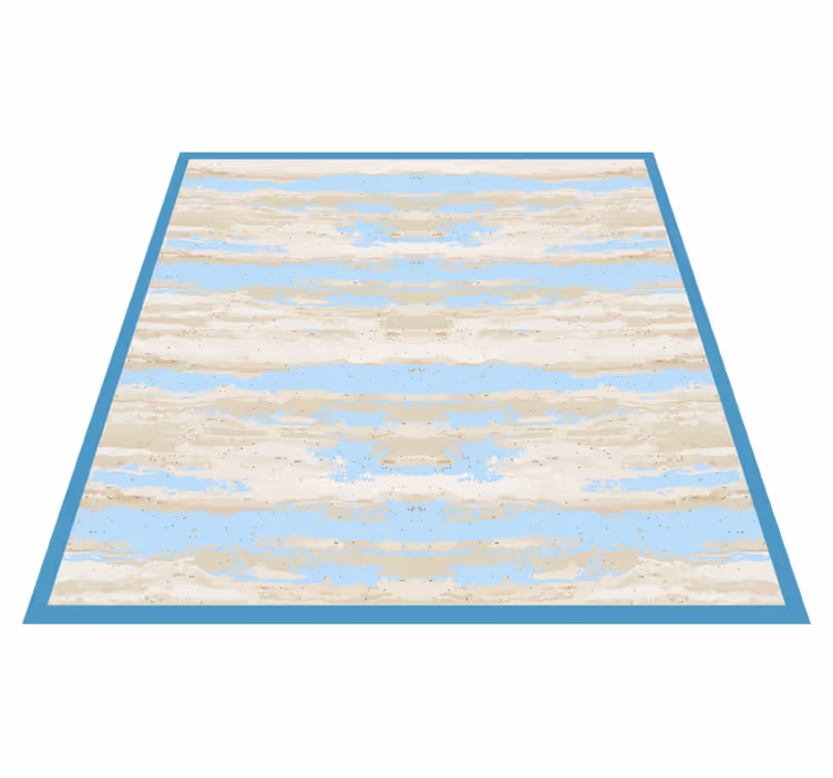 Grijs en blauw imitatie vinyl tapijt met houtstructuur - TenStickers