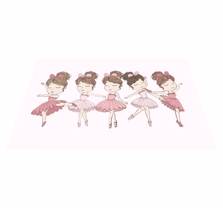 Balletdansers showen vinyl tapijt voor meer kinderen - TenStickers