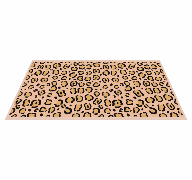 Luipaardpatroon spelen vinyl tapijt dierenprint - TenStickers