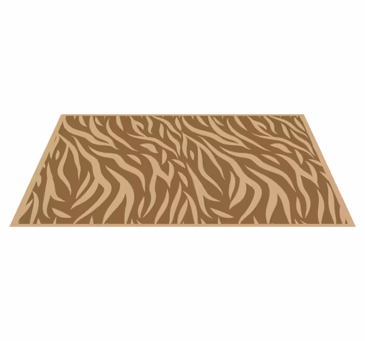 Bruine zebrapatronen vinyl tapijt dierenprint - TenStickers