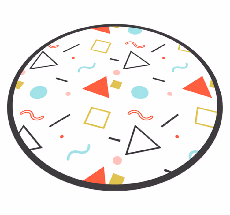 Geometrische kleurrijke vormen vinyl tapijt geometrisch - TenStickers