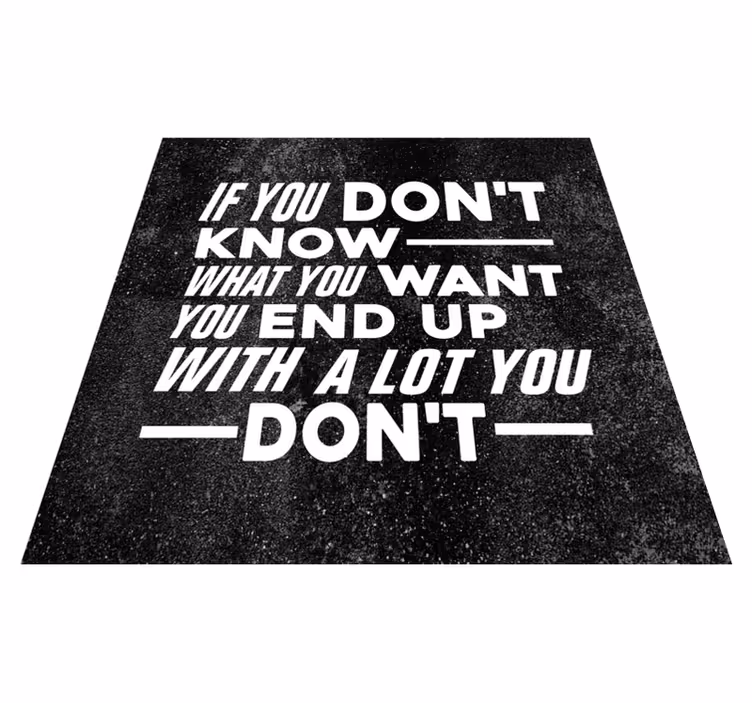 Weet wat je vinyl tapijt zinnen en teksten - TenStickers