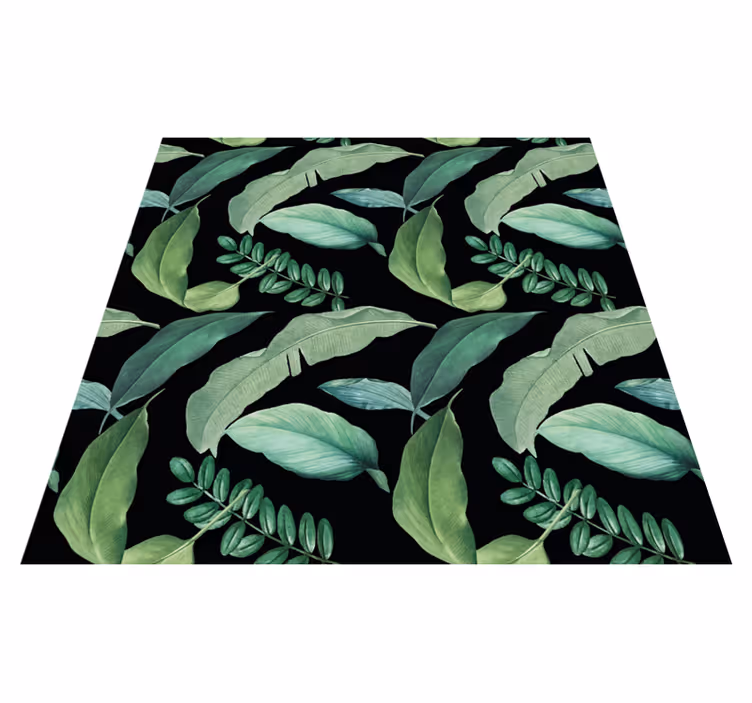 Bladgroen botanisch vinyl tapijt natuur - TenStickers