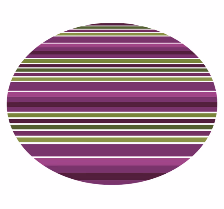 Groen en paars vinyl tapijt met strepen - TenStickers