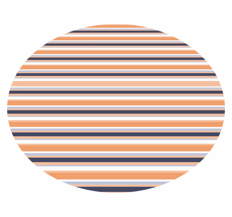 Gestreept cirkelvormig motief vinyl tapijt met strepen - TenStickers