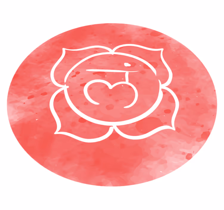 Cirkelvormig rozenontwerp vinyl tapijt mandala - TenStickers
