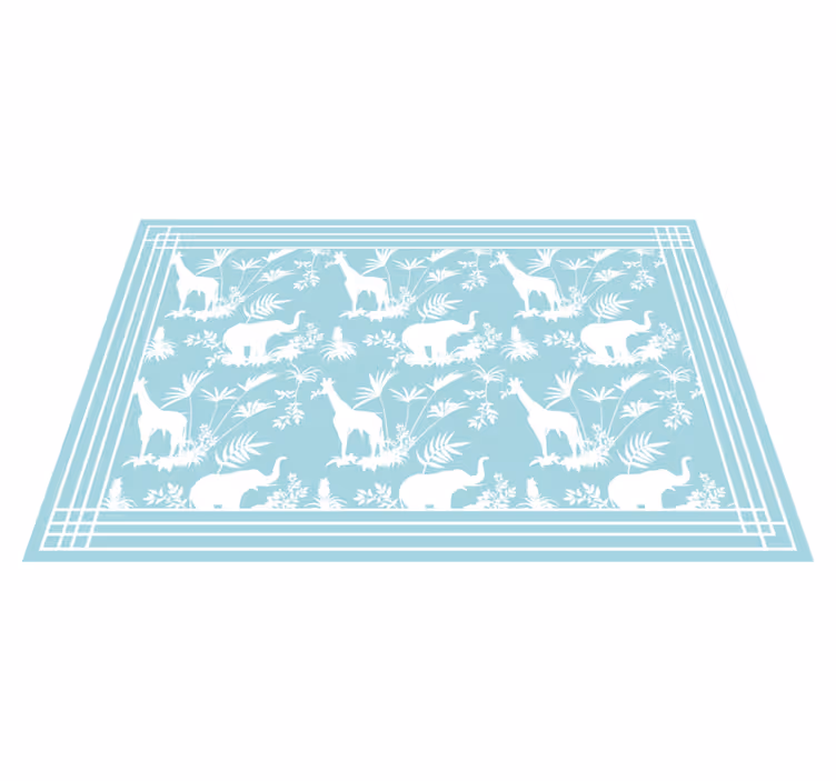 Jungle safari scène vinyl tapijt baby - TenStickers