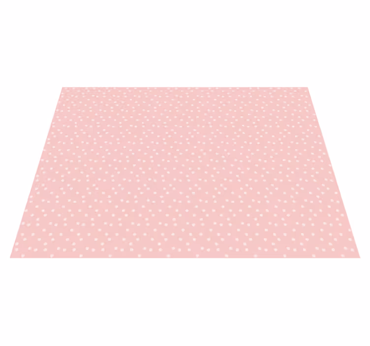 Roze stippen vinyl tapijt baby - TenStickers