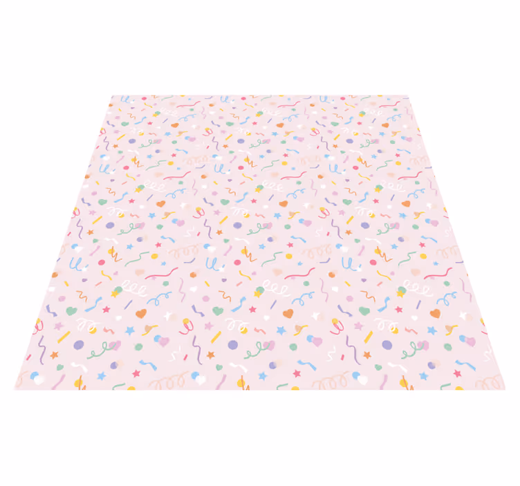 Kleurrijke feestconfetti vinyl tapijt baby - TenStickers