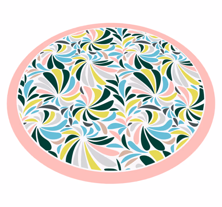 Kleurrijke bloemenwervelingen vinyl tapijt baby - TenStickers