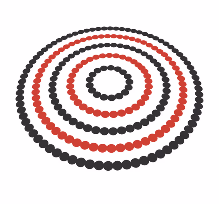 Spiraalvormig stippenpatroon vinyl tapijt geometrisch - TenStickers
