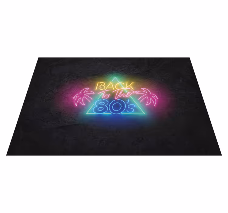 Terug naar de jaren 80 vinyl tapijt antiek - TenStickers