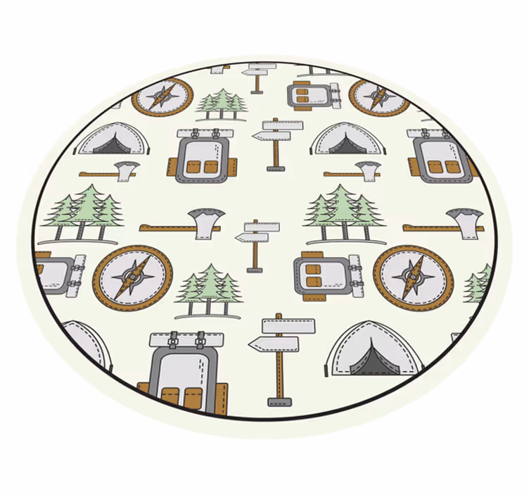 Idee voor een kampeerexpeditie vinyl tapijt snelweg - TenStickers
